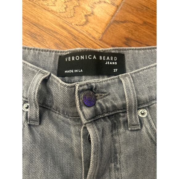Veronica Beard Blake Classic Straight High Rise Winter Gray Jeans Size 27 - Picture 2 of 11